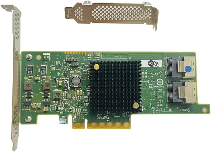 LAMPAN بطاقة SAS HBA متوافقة مع LSI 9205-8i وضع IT PCIe بطاقة توسيع SATA، 8 منافذ 6Gbps PCIe 3.0، دعم موسع SAS، وحدة تحكم HBA مع 2× كابلات SFF-8087 إلى 4× SATA لـ ZFS TrueNAS unRAID Proxmox - Image 2